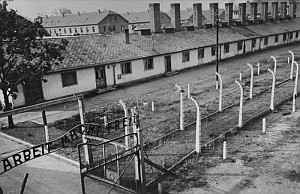 Vstupná brána do tábora Osvienčim (foto: holocaustresearchproject.org)